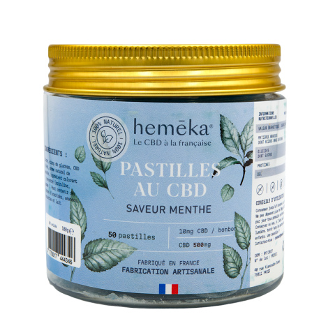 Bonbons Menthe CBD 10 mg – Hemeka (Boîte de 50)| SENIOR MEDICAL
