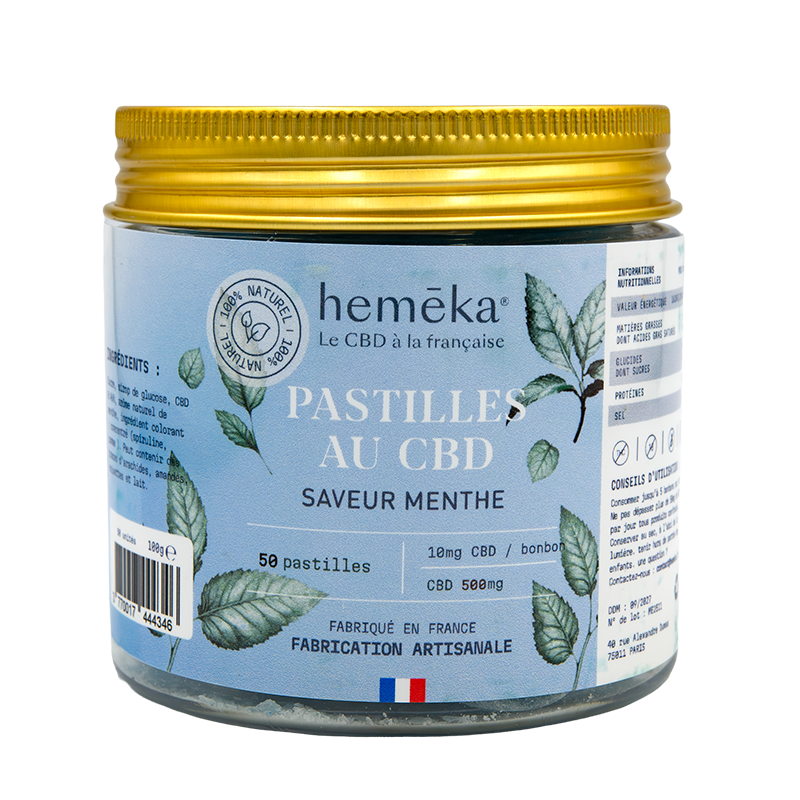 Bonbons Menthe CBD 10 mg – Hemeka (Boîte de 50)| SENIOR MEDICAL