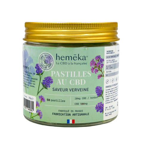 Bonbons Verveine CBD 10 mg – Hemeka (Boîte de 50)| SENIOR MEDICAL