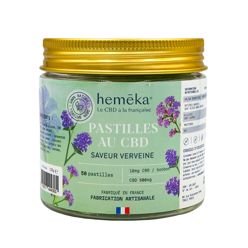 Bonbons Verveine CBD 10 mg – Hemeka (Boîte de 50)| SENIOR MEDICAL