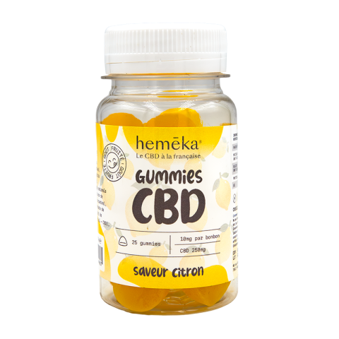 Gummies au citron CBD 10 mg – Hemeka (Boîte de 25)| SENIOR MEDICAL