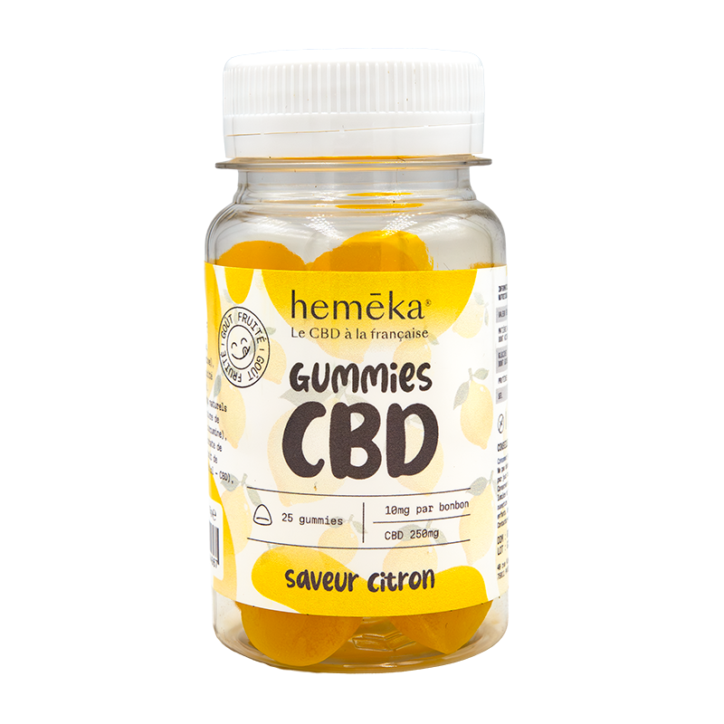 Gummies au citron CBD 10 mg – Hemeka (Boîte de 25)| SENIOR MEDICAL