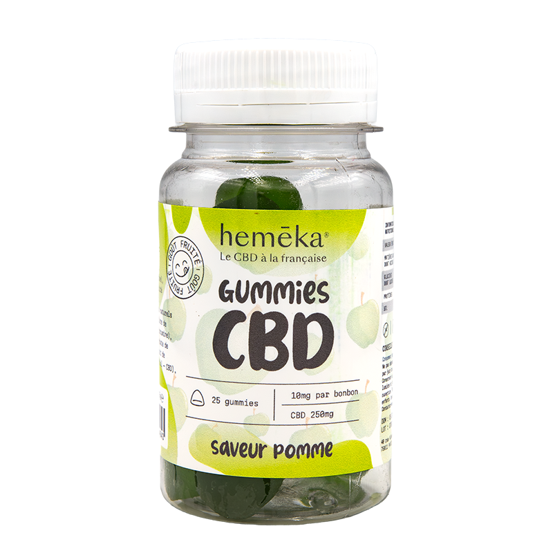 Gummies à la pomme CBD 10 mg – Hemeka (Boîte de 25)| SENIOR MEDICAL