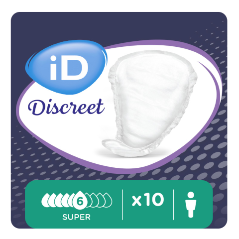 ID Discreet light pads for men Super  x10 |Senior Medical